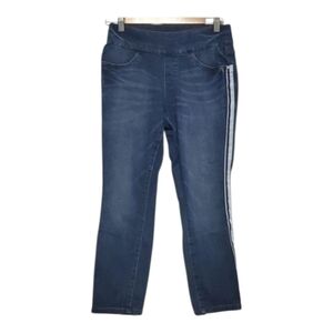 Side Stripes Simply Vera VeraWang jeans womens size 6 jegging capri pull-on